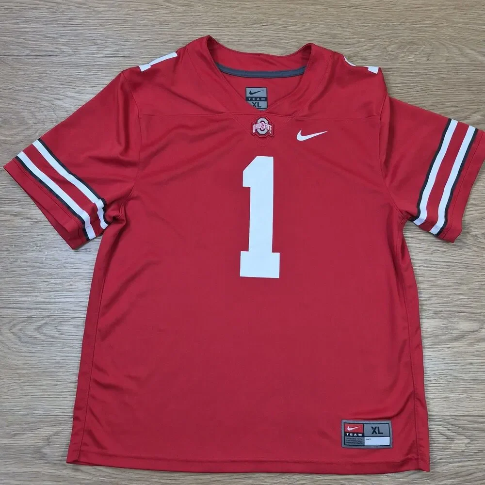 Nike Ohio State Buckeyes College Football Jersey University Red Womens Size XL